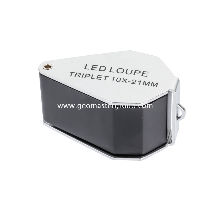Loupe LED UV/Blanc en verre (10x,21mm)