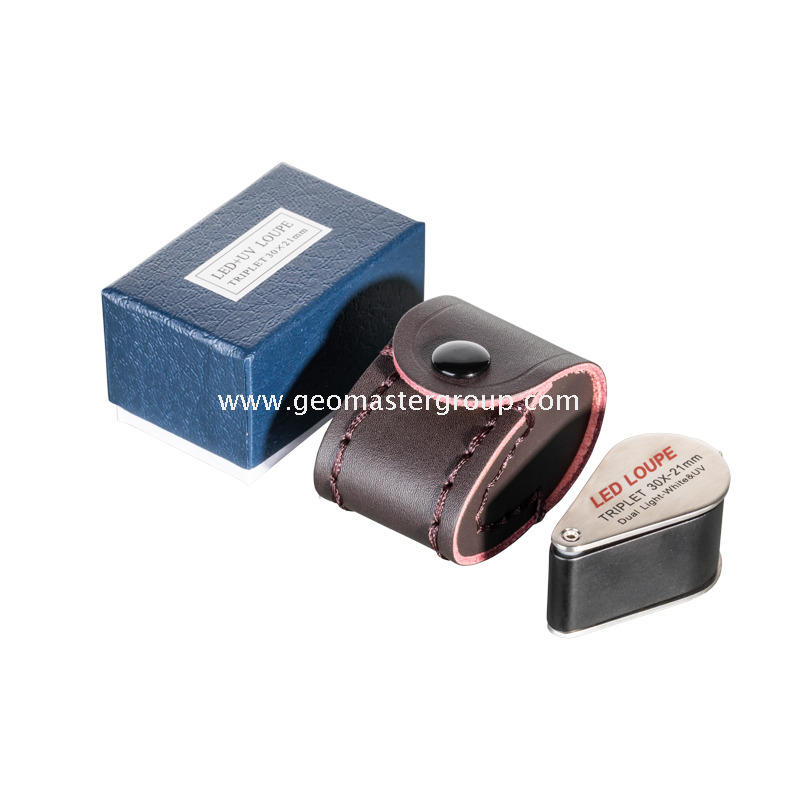 Loupe LED UV/Blanc en verre (30x,21mm)