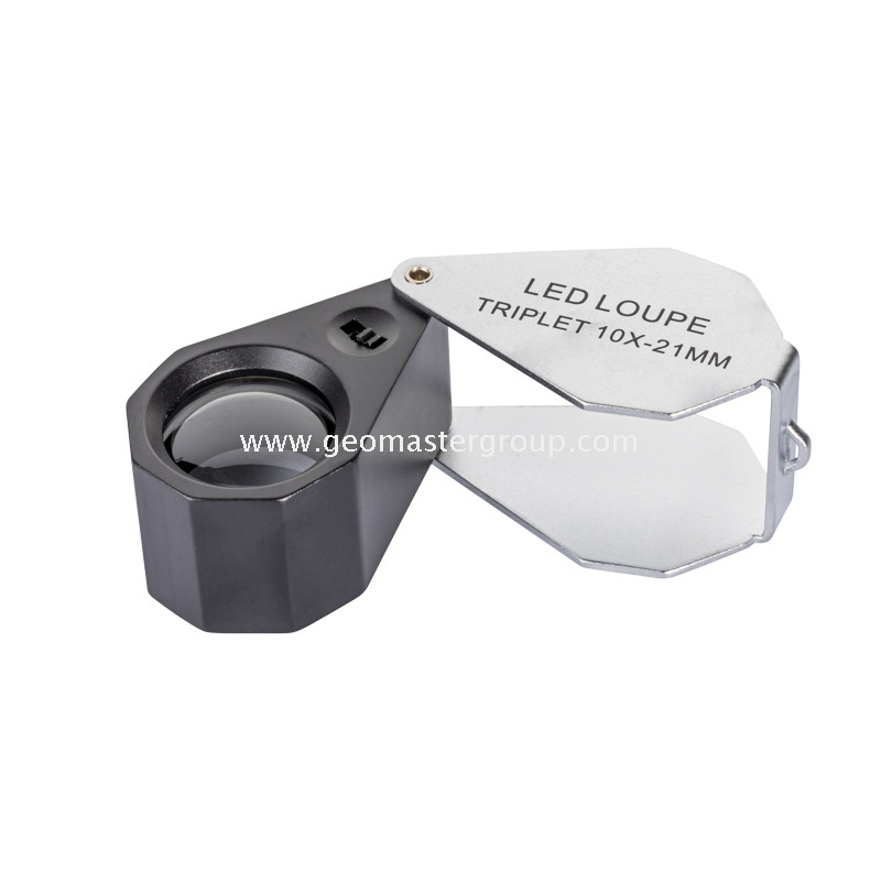 Loupe LED UV/Blanc en verre (10x,21mm)