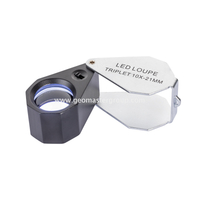 Loupe LED UV/Blanc en verre (10x,21mm)
