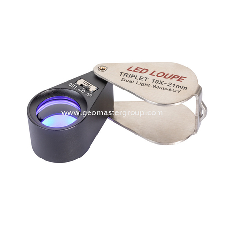 Loupe LED en verre (10x, 21 mm)