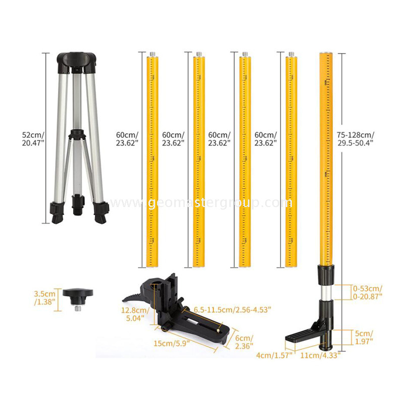 Trépied au pôle laser (520-920 mm)