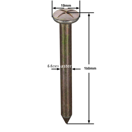 Clou d'arpentage en acier (100 mm)